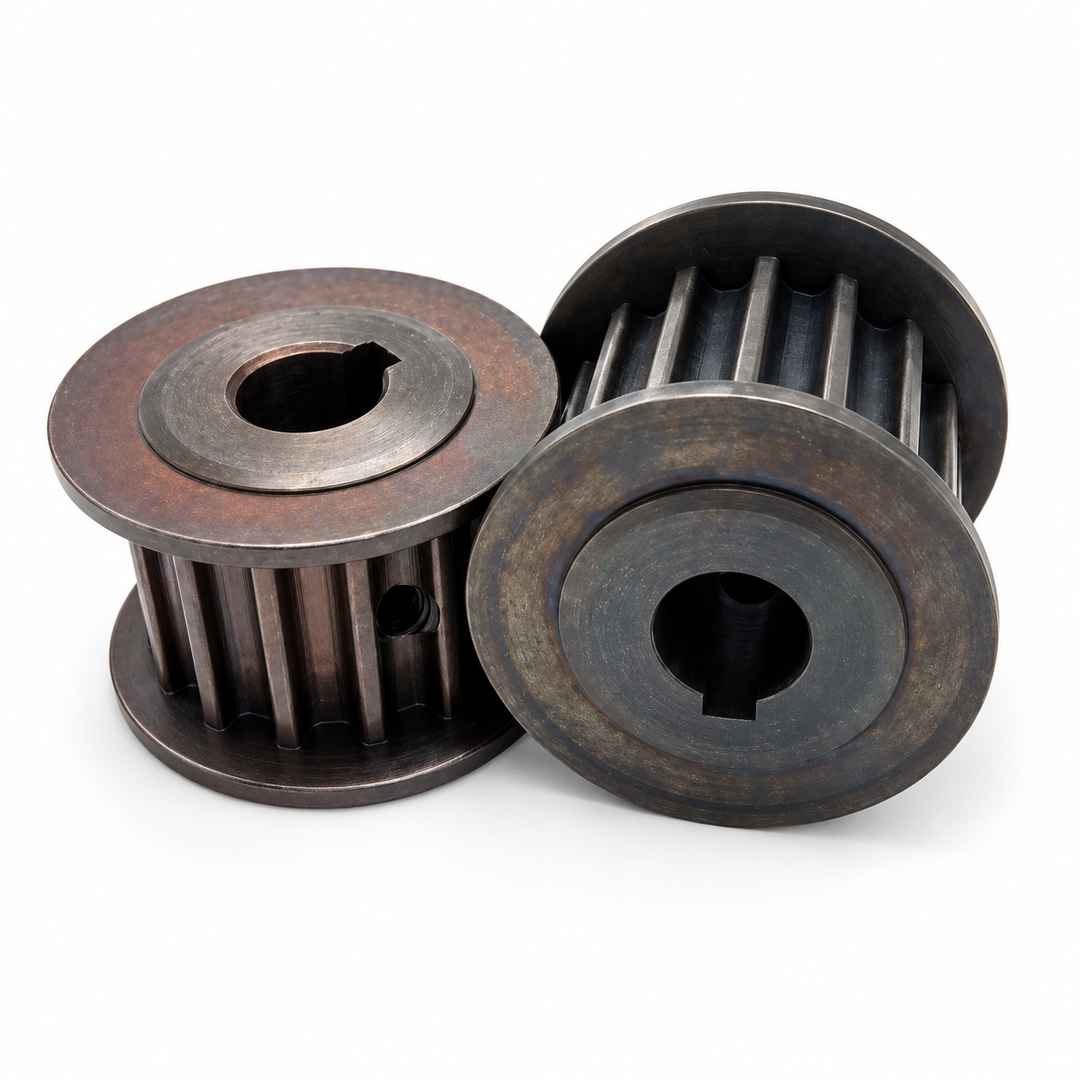 Pair of 15-tooth motor pulleys with 8 mm keyed bore