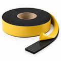 Black EVA foam with yellow adhesive backing