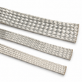 Flat tinned copper braided wire for battery building