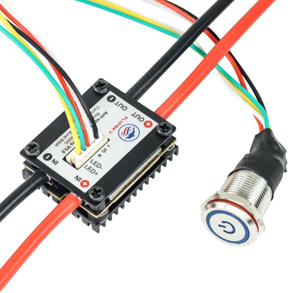 Flipsky Antispark Switch Pro V3.0 ANSPFS14SH with heatsink and LED power button