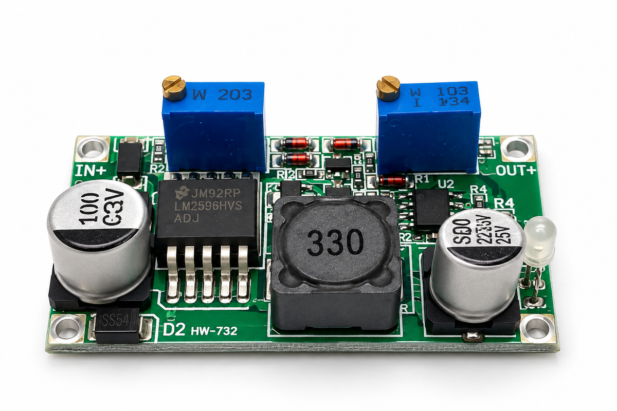 Adjustable DC-DC Step-Down Voltage Module – 5–55V Input, 1.25–30V Output